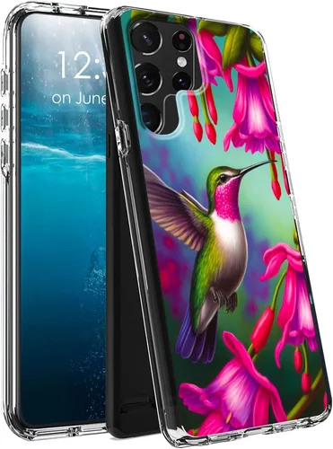 Vista 31 de Funda para Samsung Galaxy S23 Ultra Galaxy S23 Ultra Clear Case Dual Layer Transparente Soft TPU Hard PC Funda a prueba de golpes
