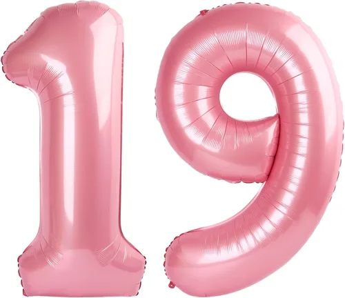 Vista 348 de Globos con números de 40 pulgadas, color negro, para decoraciones de cumpleaños de 10 a 100 años Jumbo 40In & Vibrant Color, With Hanging Holes