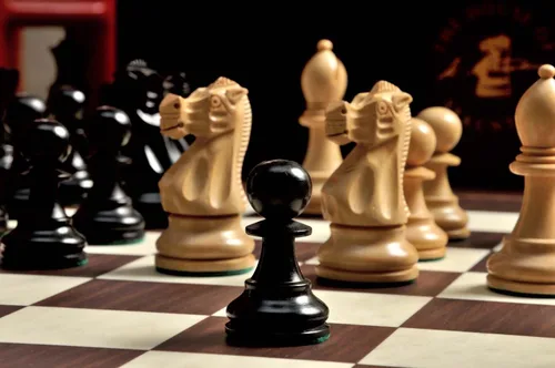 Vista 4 de The House of Staunton The Wild Knight Series Chess Set, Box, & Board Combination - 3.75" King