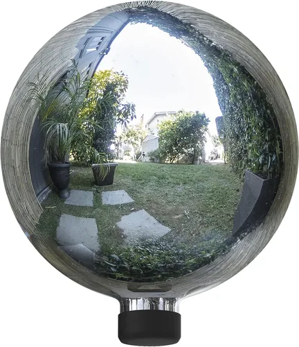 Vista 15 de Alpine Corporation Globo mirador de cristal para interiores y exteriores de 10 pulgadas — Decoración festiva de jardín y patio — Azul