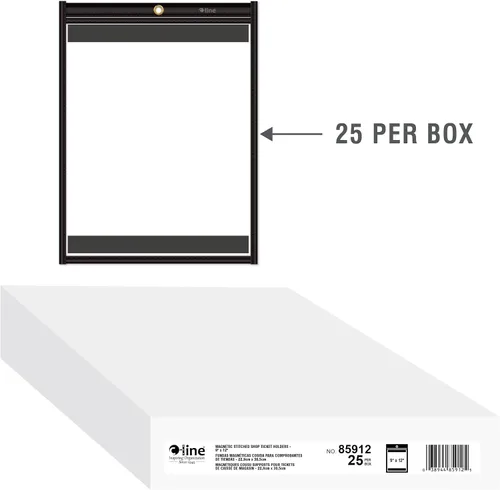 Vista 6 de C-Line Magnetic Shop - Soporte para boletos, 9 x 12, transparente, 25/cartón (85912)