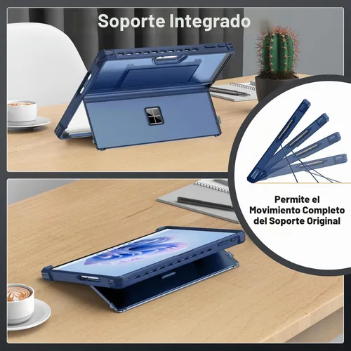 Vista 8 de MoKo Funda para Microsoft Surface Pro 12th 2026, Surface Pro 11/10/9 de 13 Azul