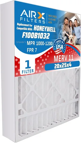 Vista 19 de AIRX FILTERS WICKED CLEAN AIR. Filtro de horno 20x25x4 MERV 11 compatible con filtro de aire Honeywell 20x25x4 F25 1 solo filtro