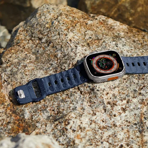 Vista 4 de Correa deportiva compatible con Apple Watch Ultra 2 Band de 1.929 in 1.811 in 1.772 in 1.732 in 1.654 in para hombres, correas de silicona suave