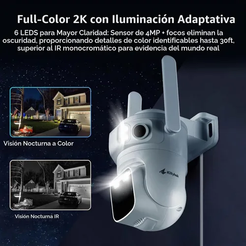 Vista 7 de Kittyhok Sistema de cámaras de seguridad para el hogar, cámaras de triple Kit de 4 cámaras