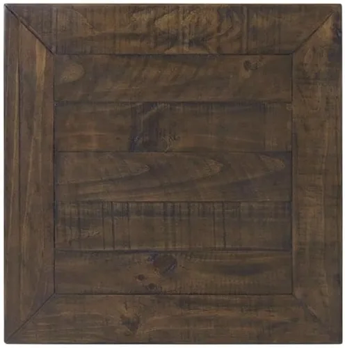 Vista 9 de Martin Svensson Home Mesa auxiliar de madera maciza, color negro con tapa marrón