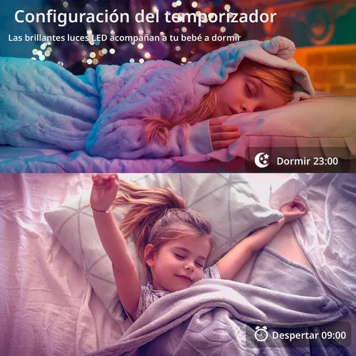 Vista 4 de Ledagic Luces LED para dormitorio de 50 pies con sincronización de música que cambian de color, tira de luces LED con control remoto y aplicación