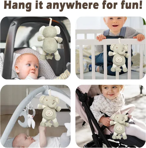 Vista 4 de COTTONEBEBE Juguetes para Bebés, Juguete de Peluche con Música de Nana para Bebés Infantes de 0 3 6 12 a 36 Meses Niño y Niña, Regalo Ideal