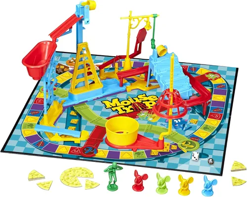 Vista 2 de Hasbro Gaming Juego de Mesa Mouse Trap para Niños de 6 Años en Adelante, Juego Clásico para 2-4 Jugadores, con Configuración más Fácil que