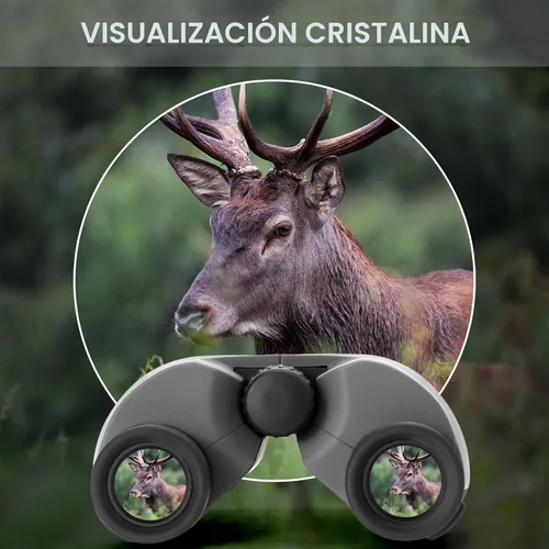 Vista 4 de Binoculares compactos de 8 x 25, pequeños y ligeros de mano, portátil, mini prisma BAK-4, lente ED de visión gran angular de 8.2°, óptica HD