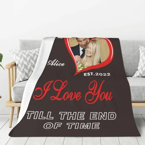 Vista 11 de JCETUNO Regalos personalizados de San Valentín para él y ella, mantas personalizadas con foto, mantas de fotos personalizadas, mantas de fotos