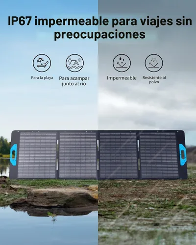 Vista 5 de Anker SOLIX PS200 - Panel solar portátil, 200 W, para camping, caravanas y apagones