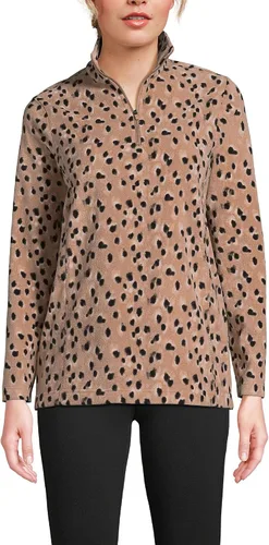 Vista 5 de Lands' End - Sudadera de vellón con cremallera de un cuarto, para todo tipo de clima Camello claro/marrón jengibre rico