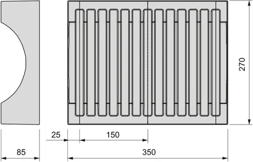 Vista 2 de Emuca - Organizador de platos para muebles con capacidad para 13 platos, plástico gris, plástico