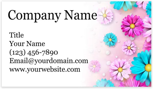 Vista 9 de Tarjetas de visita personalizadas con diseño floral de 3.5 x 2 pulgadas, cartulina reciclada o mate, 100% fabricadas en los Estados Unidos, más