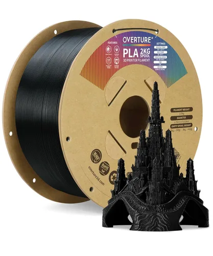 Vista 22 de OVERTURE Paquete de 10 filamentos PLA de 0.069 lbs (0.069 in), filamento de impresora 3D de herido ordenado, paquete de 10 bobinas de 2.2 libras