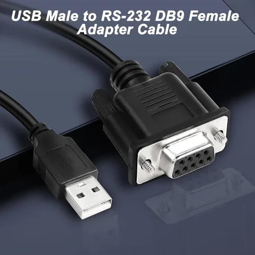 Vista 5 de MEIRIYFA Cable adaptador serie USB a RS-232 DB9 hembra, USB 2.0 macho a RS232 Com hembra DB9 cable convertidor serie (5.9 ft)