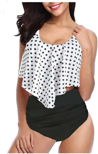 Vista 2 de Traje de baño de dos piezas para mujer 2023, traje de baño sexy con estampado halter