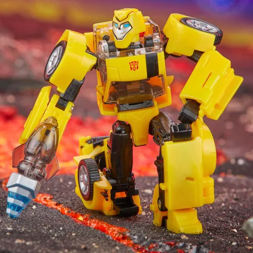 Vista 4 de Transformers Legacy United Deluxe Class Animated Universe Bumblebee, Figura de Acción Convertible de 5.5 Pulgadas, 8+
