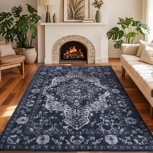 Vista 10 de nesrt Alfombra bohemia lavable de 2 x 10 pies, suave, antideslizante, extra larga, alfombra de cocina, color negro, vintage, geométrico, camino