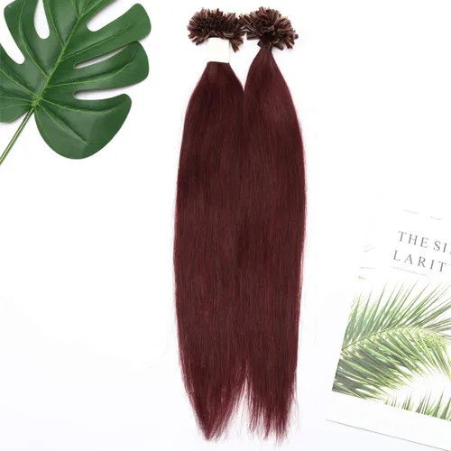Vista 296 de SEGO Extensiones de cabello humano con micro cuentas, extensiones de cabello humano con micro bucle, lacio, natural, fusión fría, 1.76 oz/paquete