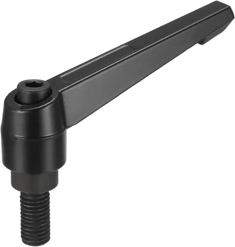 Vista 19 de uxcell M6 x 0.472 in Mango de palanca de sujeción ajustable Rosca Botón de trinquete macho roscado Perillas de bloqueo Manijas de tornillo giratorio
