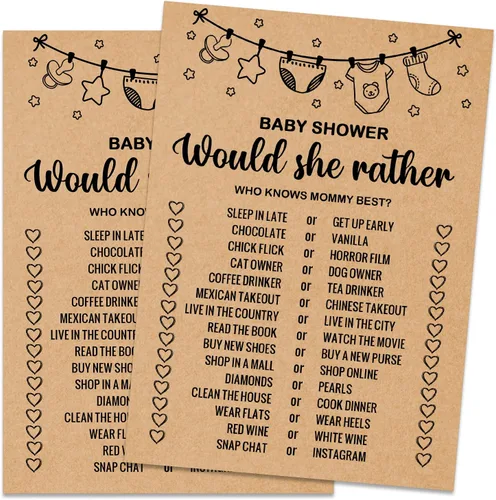 Vista 24 de Baby ABC Juego de Baby Shower, 30 unidades, kraft, juego de mesa, todas las edades, inglés, cartulina, manual, unisex, baby shower y alfabeto