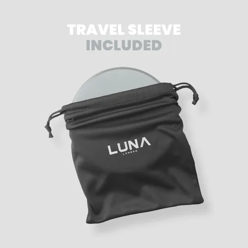 Vista 7 de LUNA London Compact Travel Mirror Travel Makeup Mirror with Light LED Lighted Vanity Mirror with 3 Light Modes 7X Magnification Folding Chalk