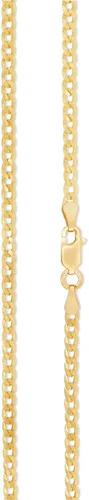 Vista 2 de NYC Sterling Collar de cadena de plata de ley de 0.118 pulgadas (0.118 in) con eslabones de eslabones 925 para hombres y mujeres, fabricado en Italia