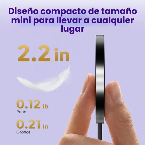 Vista 8 de Cargador inalámbrico MagSafe de 25 W para almohadilla magnética de carga 1Negro