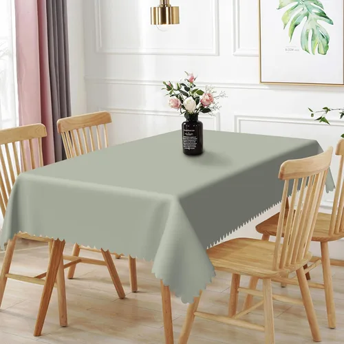 Vista 20 de 52x70inches Apple Green Tablecloth Heavy Duty Washable Polyester Fabric Table Cloth Rectangular Solid Color Table Cover for Kitchen Dining Room