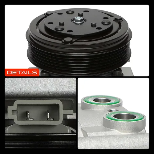 Vista 9 de A-Premium Compresor de aire acondicionado con embrague compatible con Ford F-150 2002-2004, F-150 Heritage, F-250 F-350 Super Duty 2002-2007, F-450
