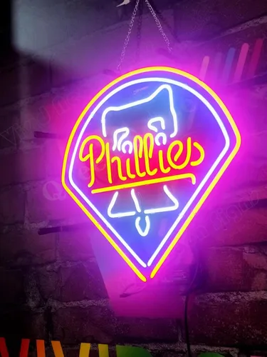 Vista 3 de Queen Sense 20"x16" Sports Phillies Neon Sign Neon Light Man Cave Neon Lamp A120PP