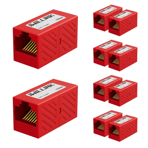 Vista 19 de iwillink Conector Ethernet RJ45, hembra a hembra, paquete de 5, color negro
