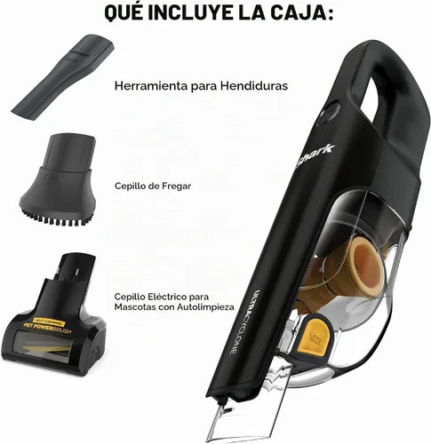 Vista 11 de [Usado] Shark UltraCyclone Pet Pro Plus - Aspiradora de mano inalámbrica, color negro, CH951