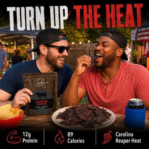 Vista 5 de Jerky All Natural Hot Carolina Reaper Beef Jerky, paquete de 3, 7.5