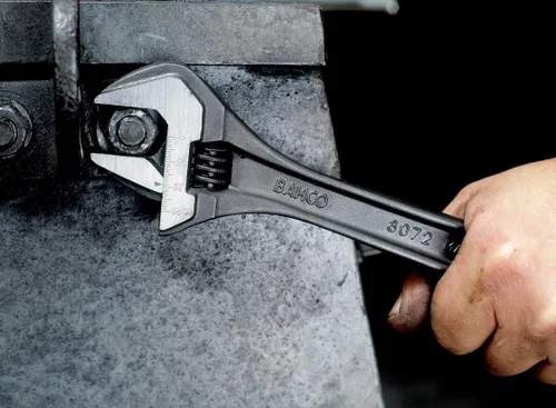Vista 4 de Bahco BAH8069RUS - Llave ajustable SAE de 4 pulgadas, color negro, mandíbulas cónicas, escala