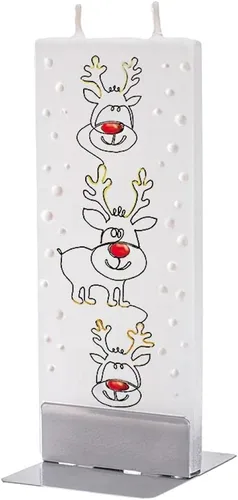 Vista 9 de FLATYZ Vela de Navidad hecha a mano, sin perfume, resistente al goteo y sin humo, vela de 2 mechas para decoración del hogar y la habitación, velas