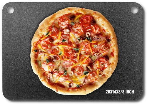 Vista 12 de VEVOR Piedra para Pizza, Piedra Redonda para Pizza de 15 pulgadas, Piedra para Hornear de Cordierita Grande de 0.67 pulgadas con Pala de Metal