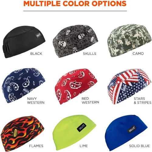 Vista 4 de Ergodyne Gorro para mujer, talla única, Negro