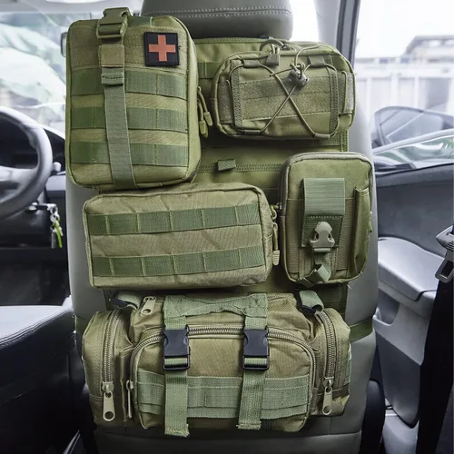 Vista 8 de BXBXHD Paquete de 6 organizadores tácticos para camión, almacenamiento para asiento trasero, bolsa de almacenamiento para asiento de automóvil