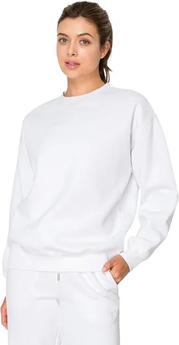 Vista 41 de Cali1850 Sudadera Cloud Nine Fleece Crew para mujer, ajuste relajado, cuello acanalado, puños y dobladillo