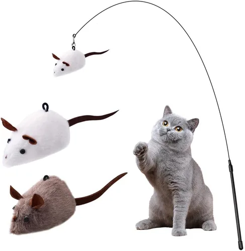 Vista 9 de PAZ'S GIFT Juguetes para gatos de felpa con hierba gatera, juguetes para patadas para gatos, limpia los dientes, elimina el mal aliento, adorables