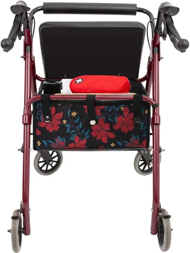 Vista 6 de Bolsa de andador debajo del asiento para rodillo de cuatro ruedas, bolsa con ruedas, organizador de almacenamiento para caminantes para senoirs