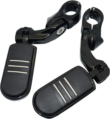 Vista 7 de FOVPLUE Estriberas de carretera de 1.25 pulgadas, estriberas ajustables en ángulo para motocicleta Harley Davidson Touring Road King Road Glide