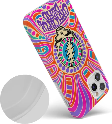 Vista 3 de Funda Casely para iPhone 11 Pro Max Arte del Caos Calavera de Grateful Dead Diseño Clásico Ultra Delgado