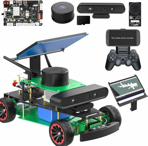 Vista 21 de Yahboom ROS2 Python Programación Robot Car con Jetson Nano Robot AI Voice Module, pantalla de 7 pulgadas, compatible con navegación SLAM Mapping Ult