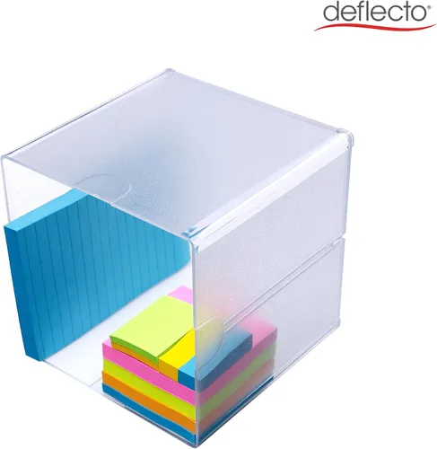 Vista 5 de deflecto Organizador de cubos apilables, 1 compartimento, 6 x 6 x 6, plástico, transparente 350401-AMZ