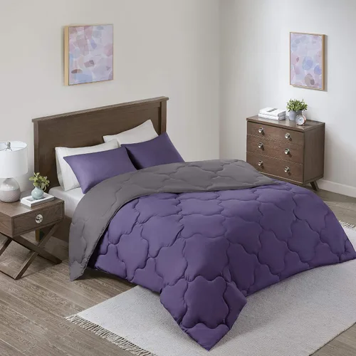 Vista 30 de Comfort Spaces Vixie Juego de Edredón Reversible - Cubierta Acolchada Geométrica Casual de Moda, Ropa de Cama Acogedora Alternativa de Plumón