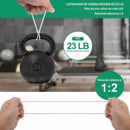 Vista 4 de 50 mini cuerdas elásticas de bolas blancas, cuerda elástica resistente de 4 pulgadas para exteriores con bolas, bolas elásticas de lona